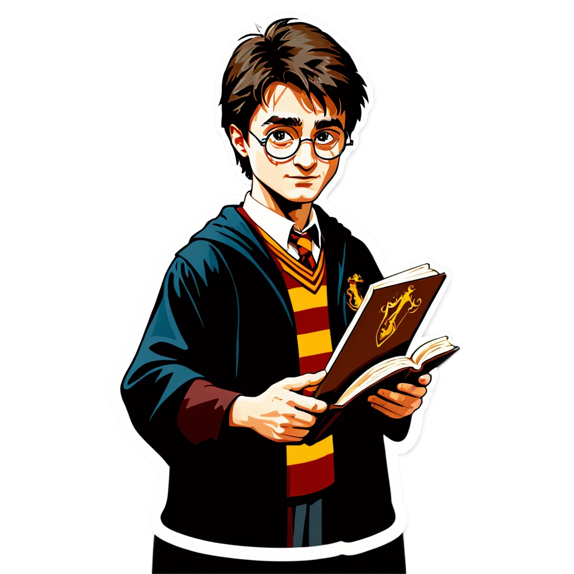 Harry with Hogwarts robe, Harry Potter sticker