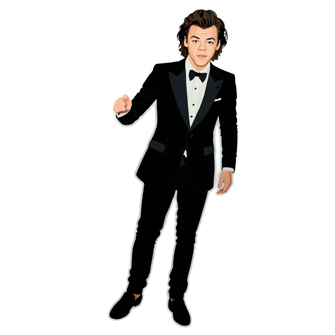 Harry Styles with suit, singer sticker, Harry Styles sticker