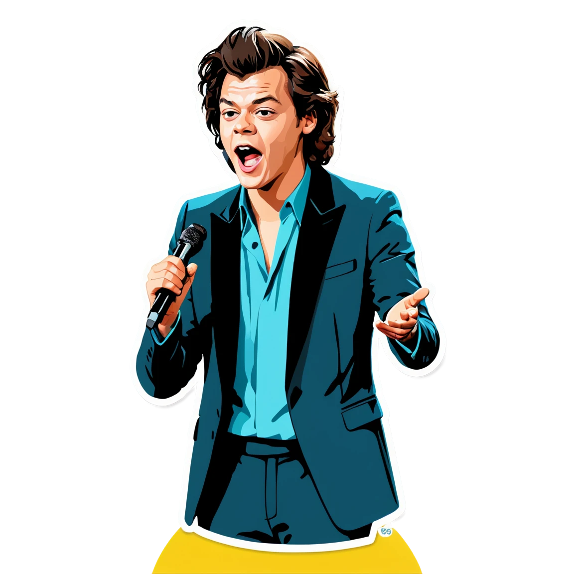 Harry Styles performing live, singer sticker, Harry Styles sticker