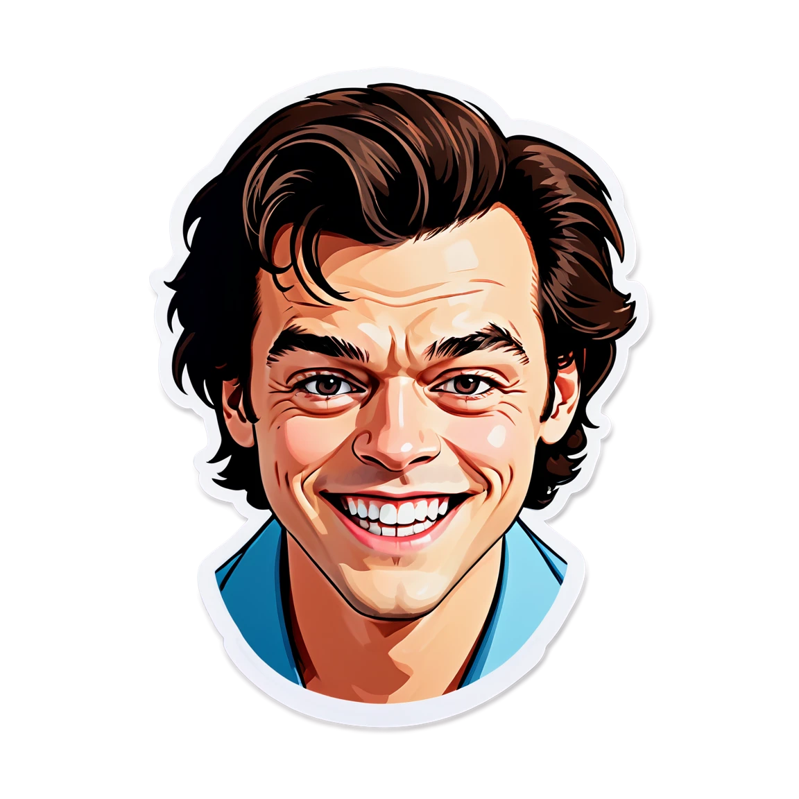 Harry Styles smiling, singer sticker, Harry Styles sticker