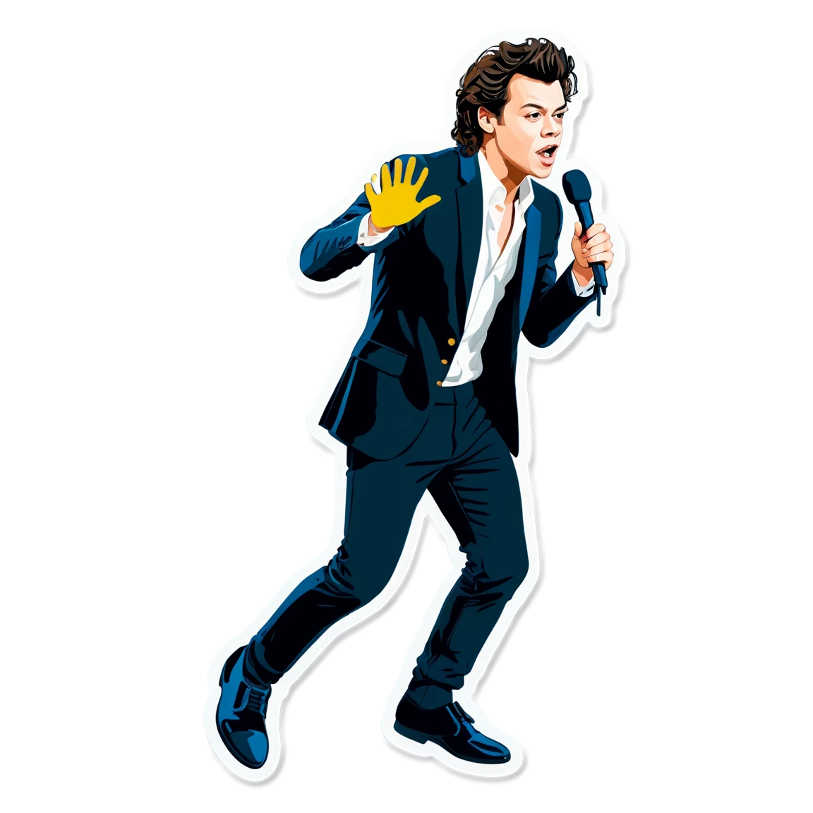 Harry Styles on stage, singer sticker, Harry Styles sticker