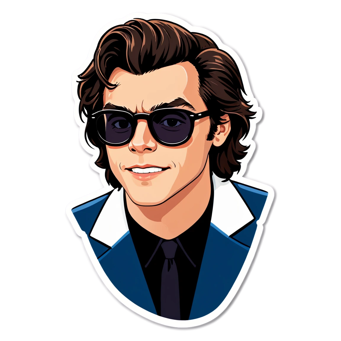 Harry Styles wearing sunglasses, singer sticker, Harry Styles sticker