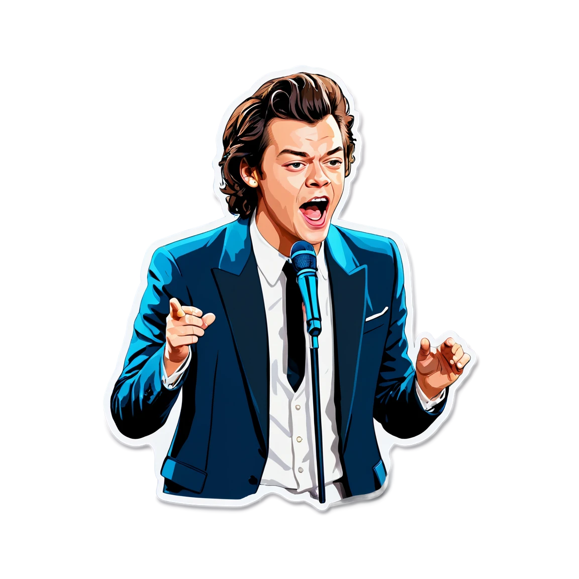 Harry Styles singing, singer sticker, Harry Styles sticker