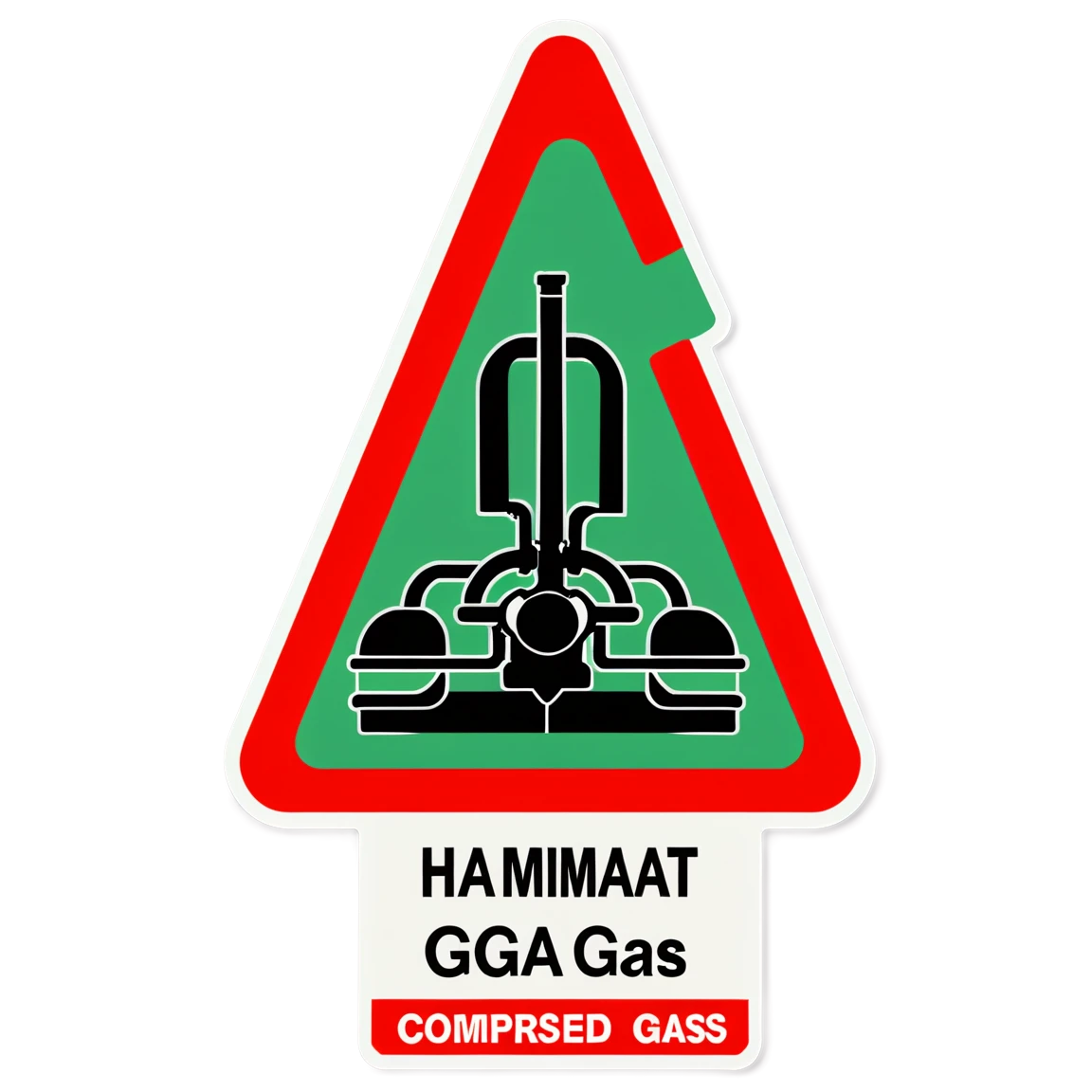 Hazmat sticker compressed gas