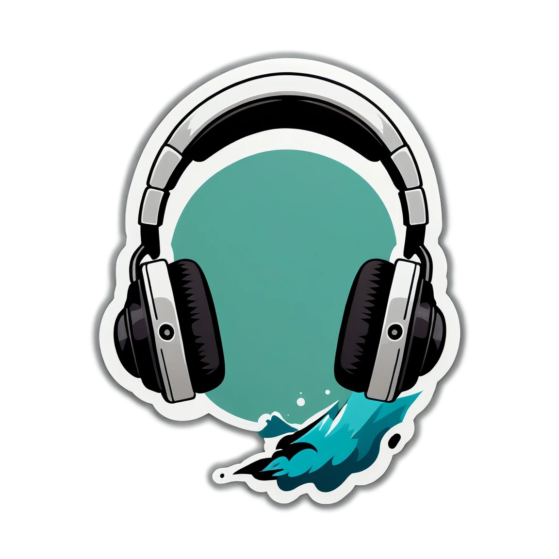 Headphone sticker with speakers