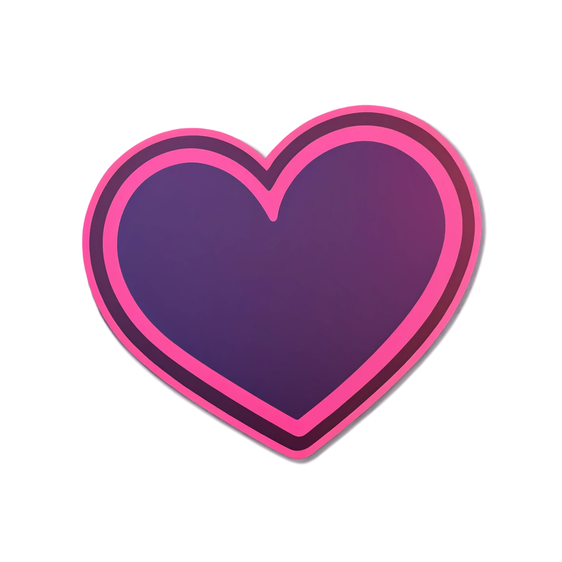 Heart sticker in neon colors