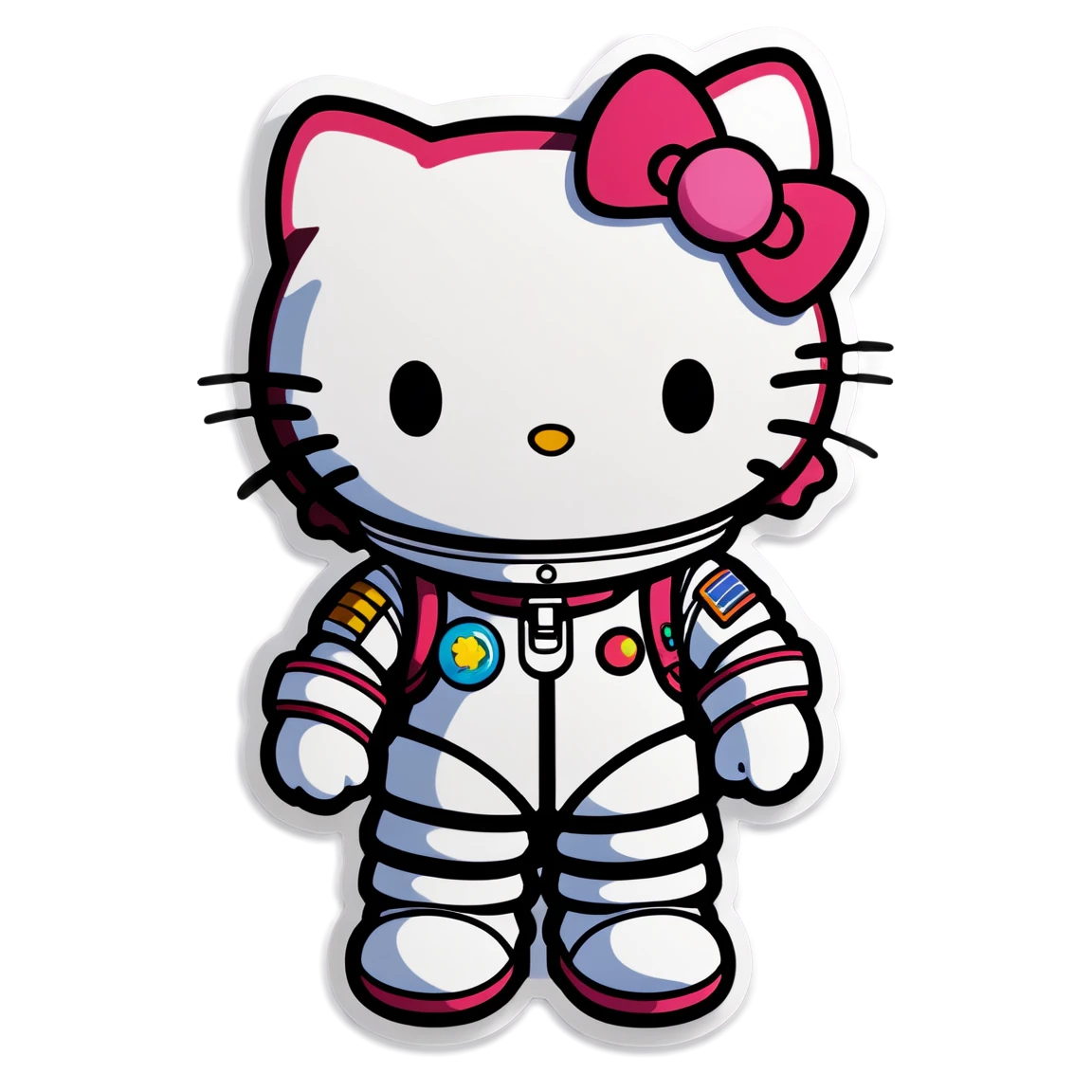 Astronaut hello kitty, cute hello-kitty sticker, hello kitty sticker