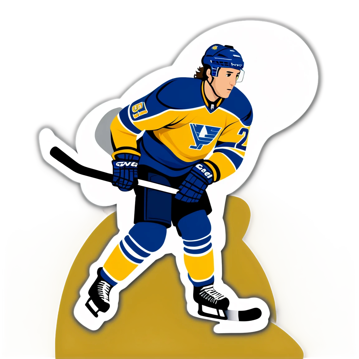 Player slapshot, hockey sticker