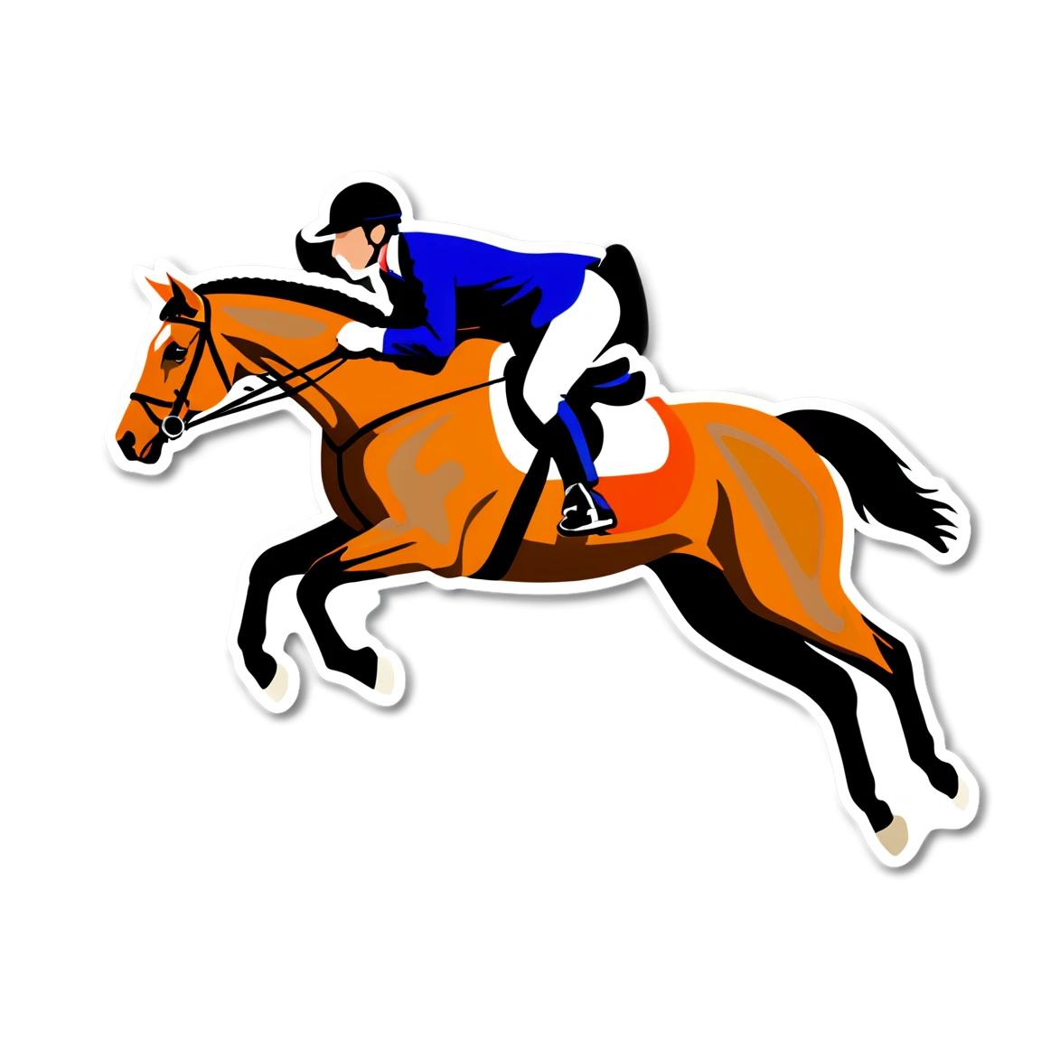 Horse show jumping, horse sticker