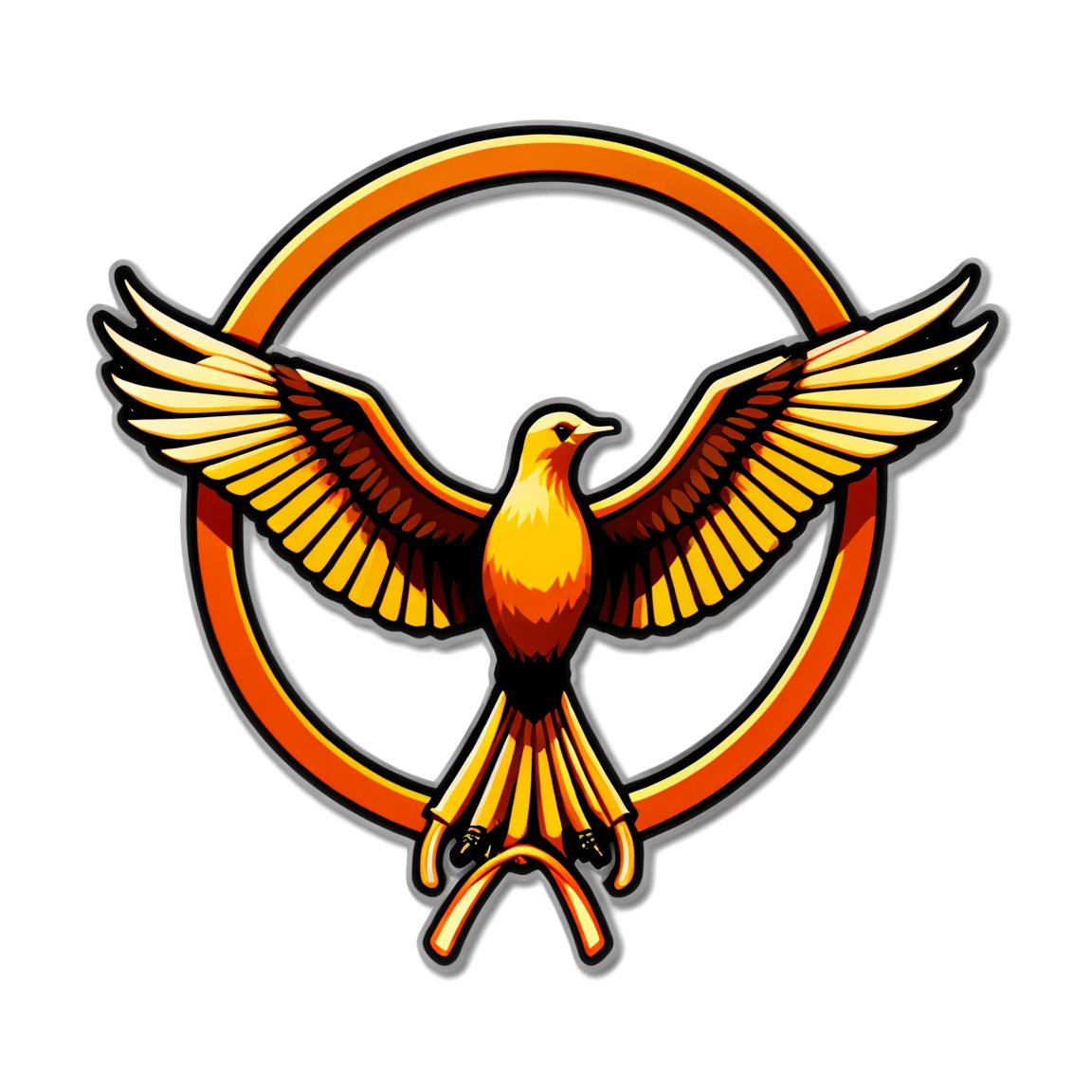 Hunger Games wearing Mockingjay pin, Hunger Games sticker