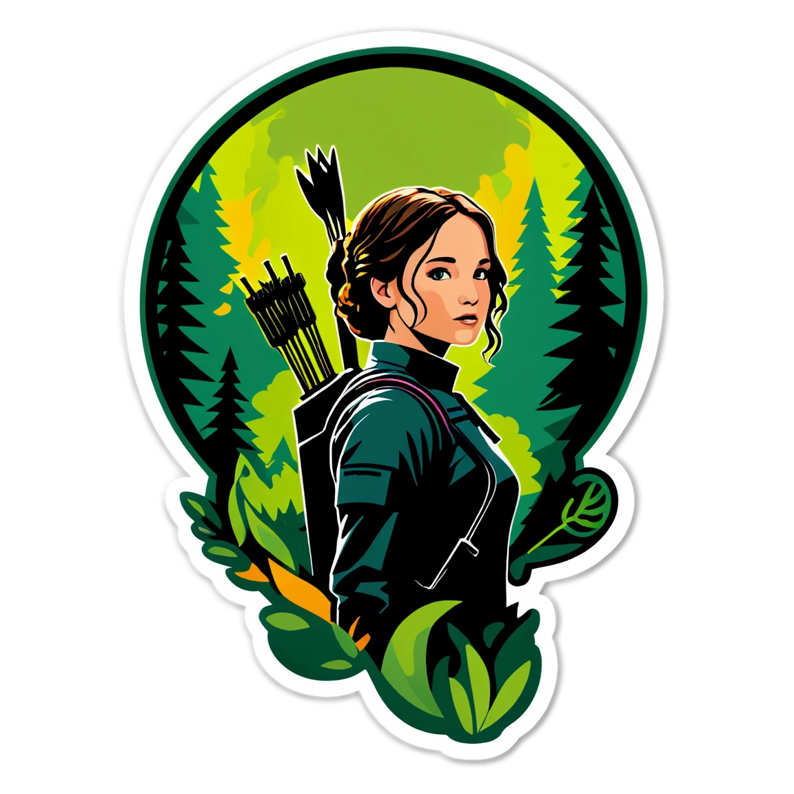 Hunger Games in forest, Hunger Games sticker