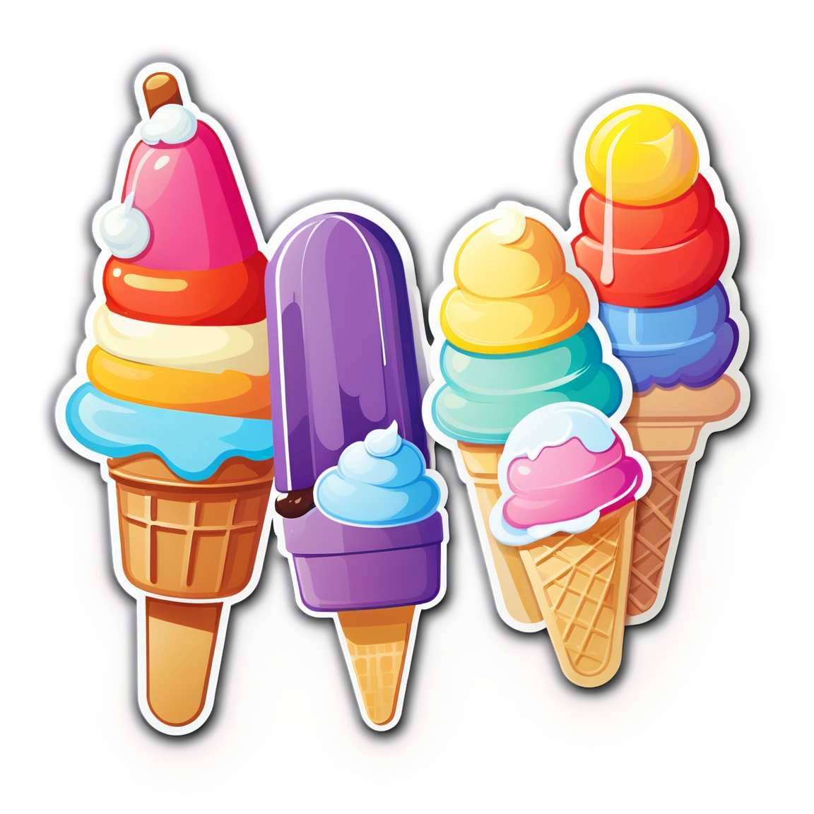 Popsicle ice cream, ice cream sticker