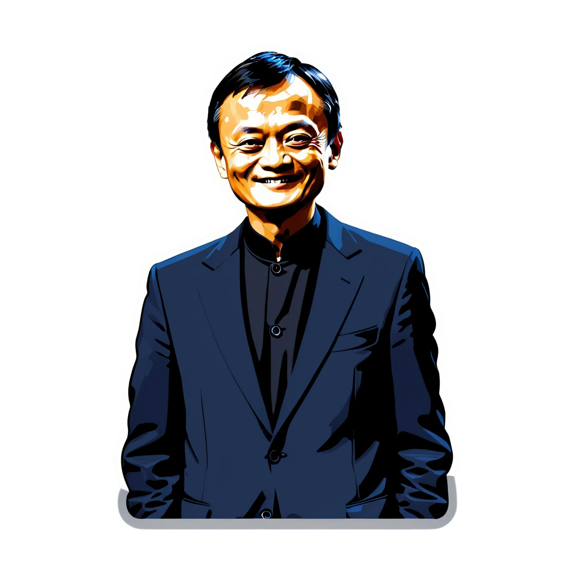 Jack Ma with audience, Jack Ma sticker