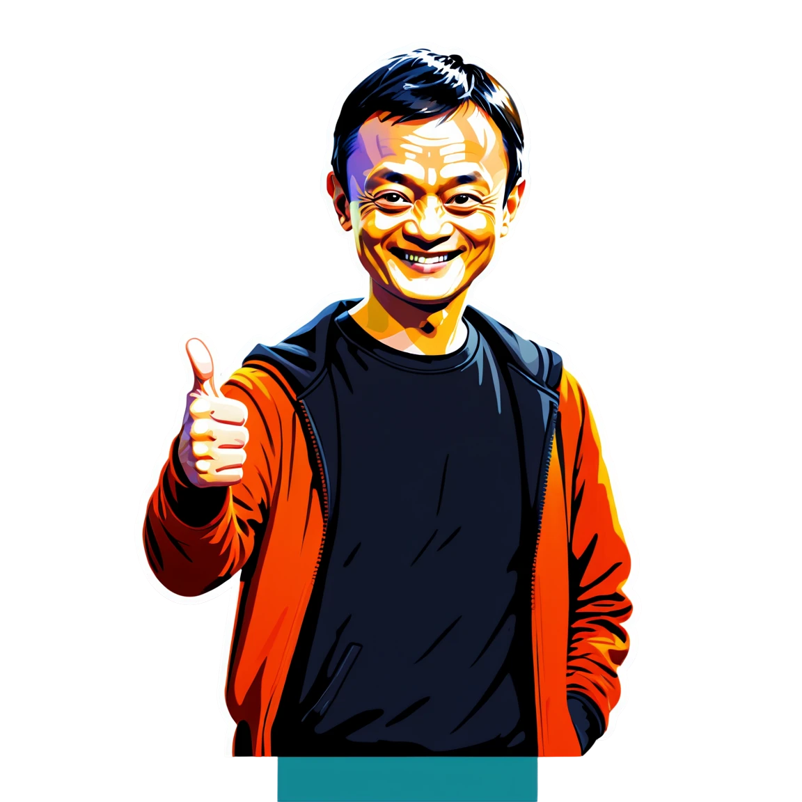 Jack Ma giving thumbs up, Jack Ma sticker