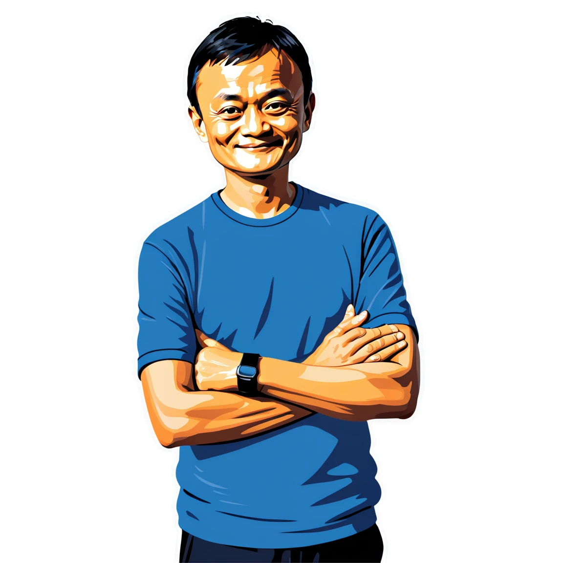 Jack Ma with arms crossed, Jack Ma sticker