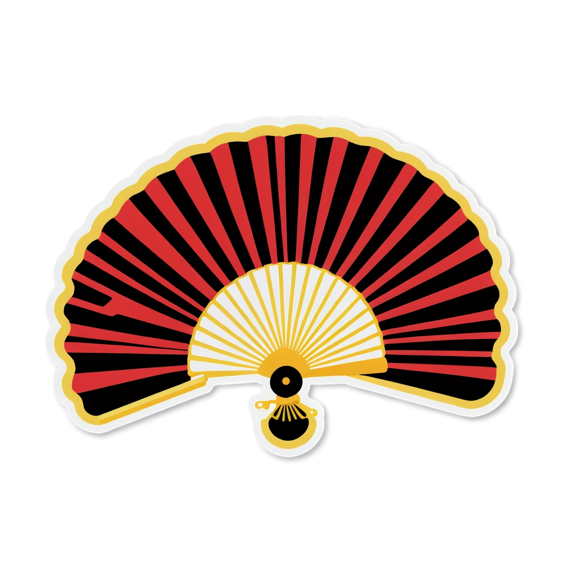 Japanese sticker with fan