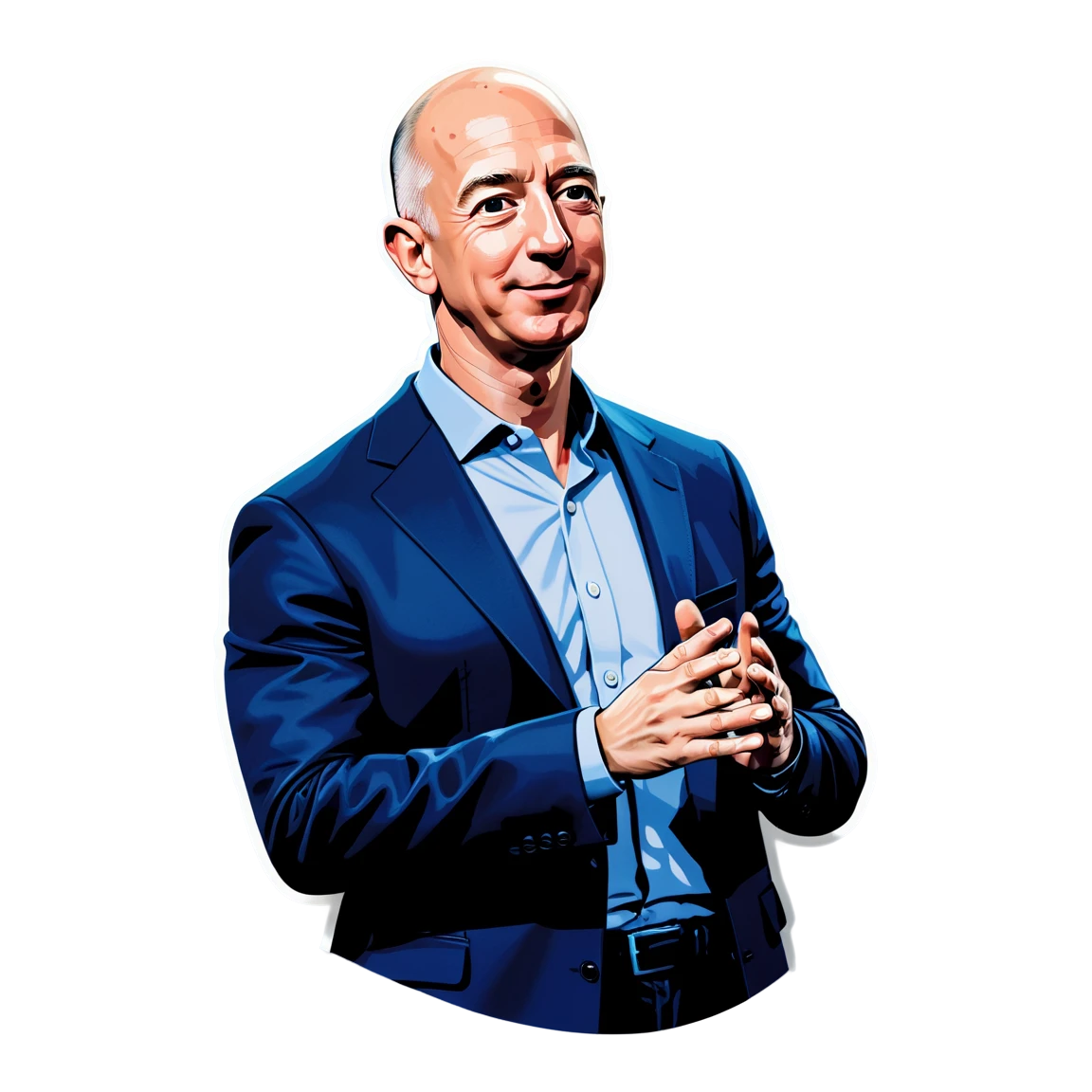 Jeff Bezos at conference, entrepreneur sticker, Jeff Bezos sticker