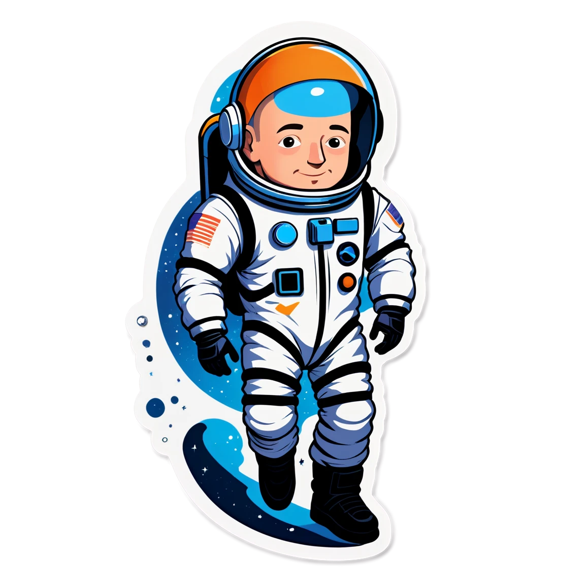 Jeff Bezos in space suit, entrepreneur sticker, Jeff Bezos sticker