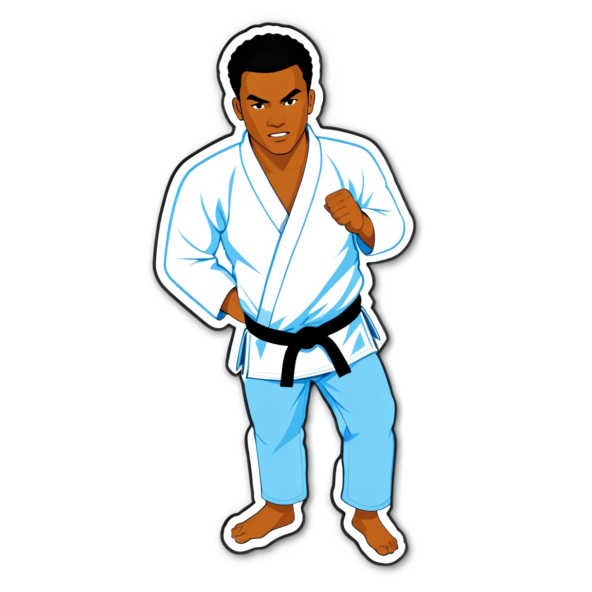 Jiu Jitsu in a gi, martial arts sticker, Jiu Jitsu sticker