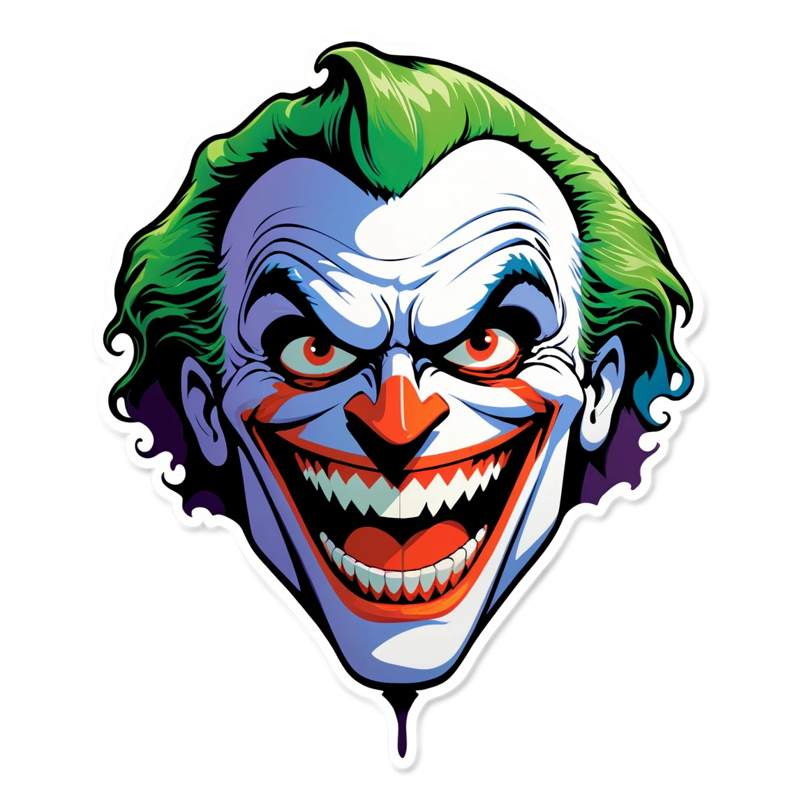 Joker with a maniacal grin, Joker sticker