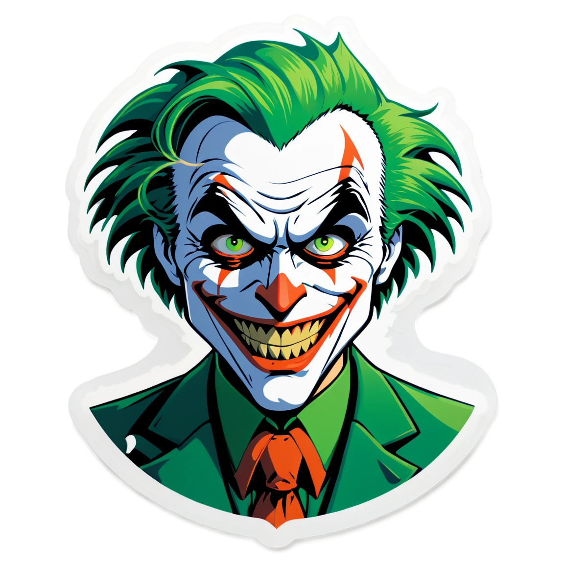 Joker with green hair, Joker sticker