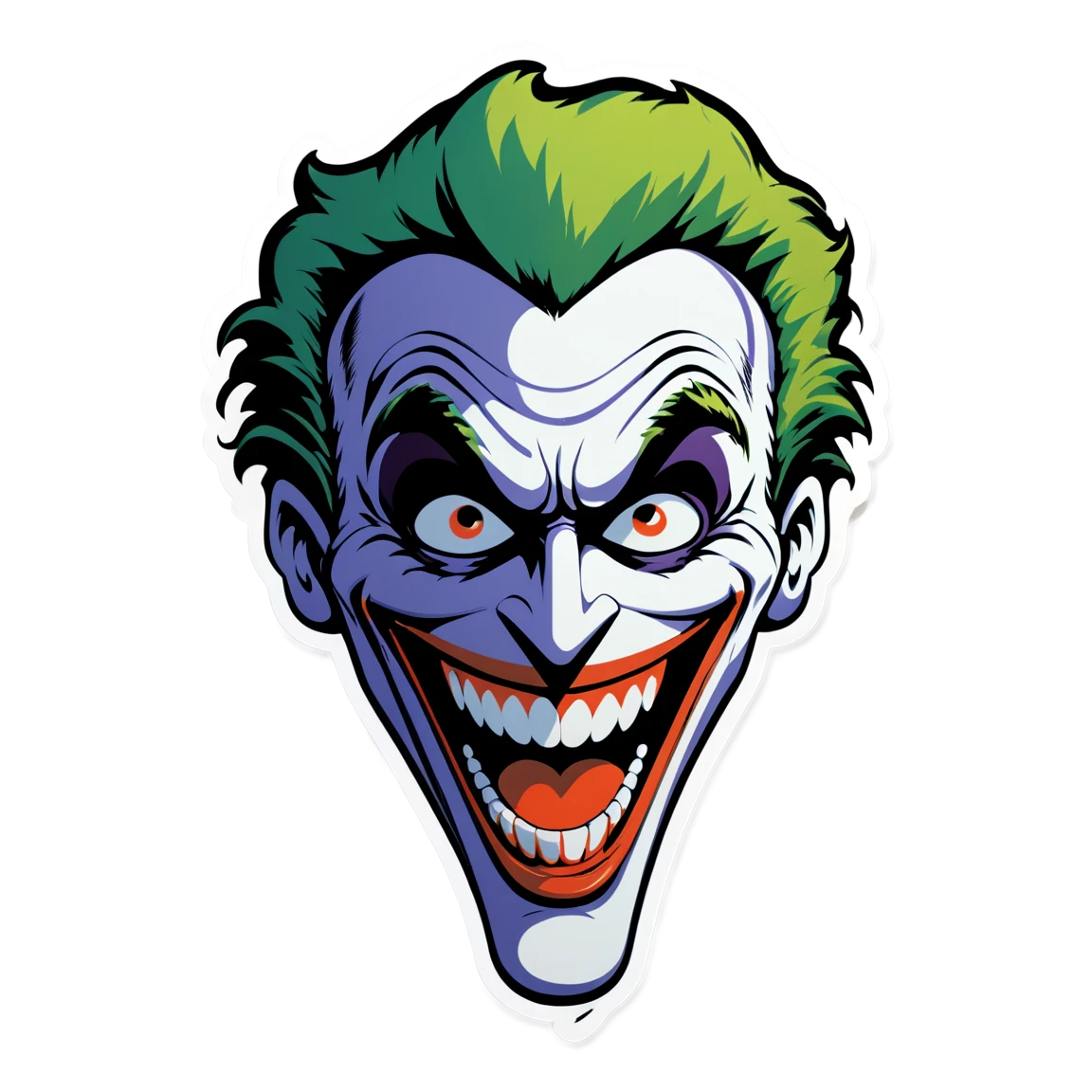 Joker with a laughing face, Joker sticker