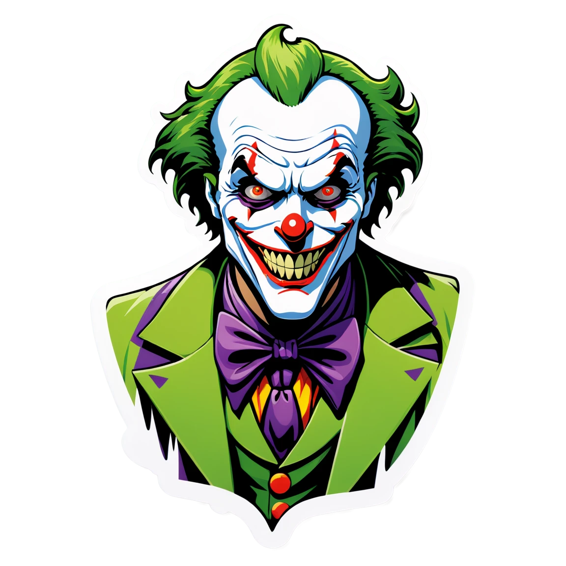 Joker in a clown costume, Joker sticker