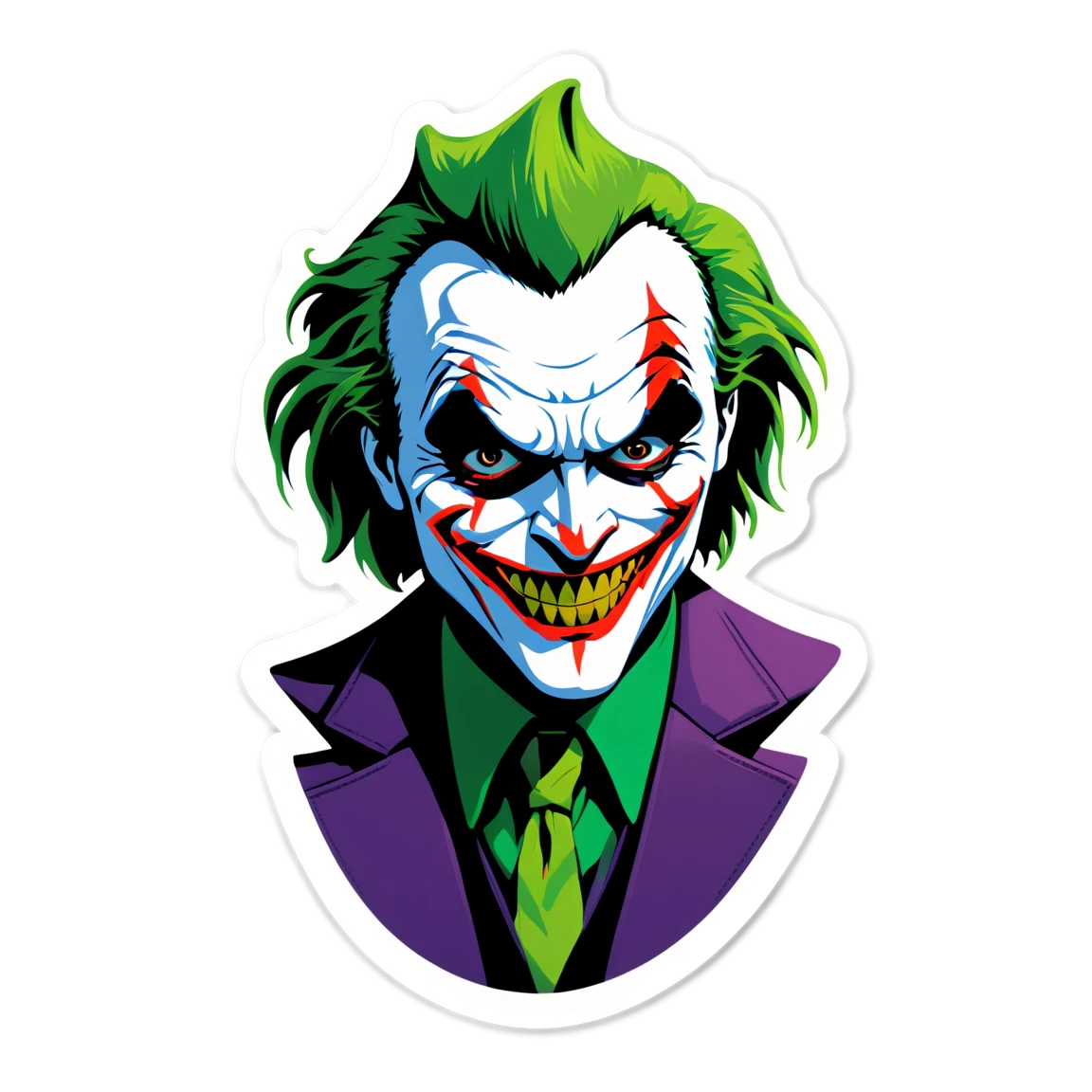 Joker with smeared makeup, Joker sticker