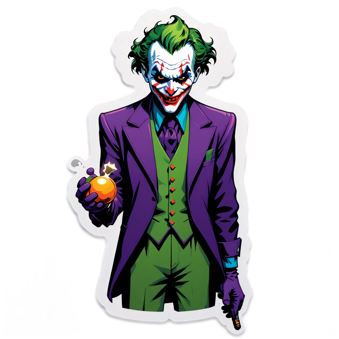 Joker holding a bomb, Joker sticker