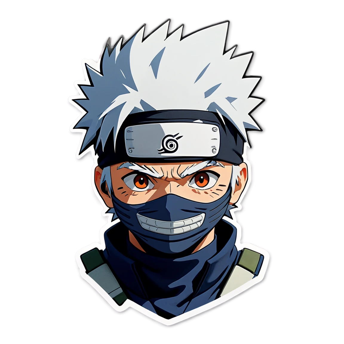 Kakashi with team 7, ninja sticker, Kakashi sticker