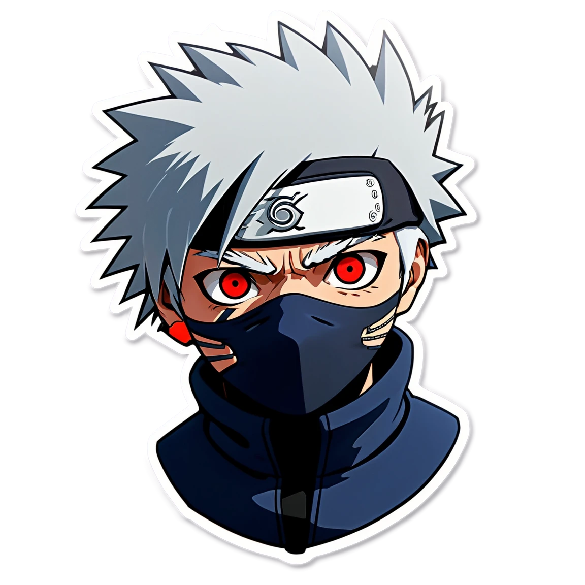 Kakashi with Sharingan, ninja sticker, Kakashi sticker