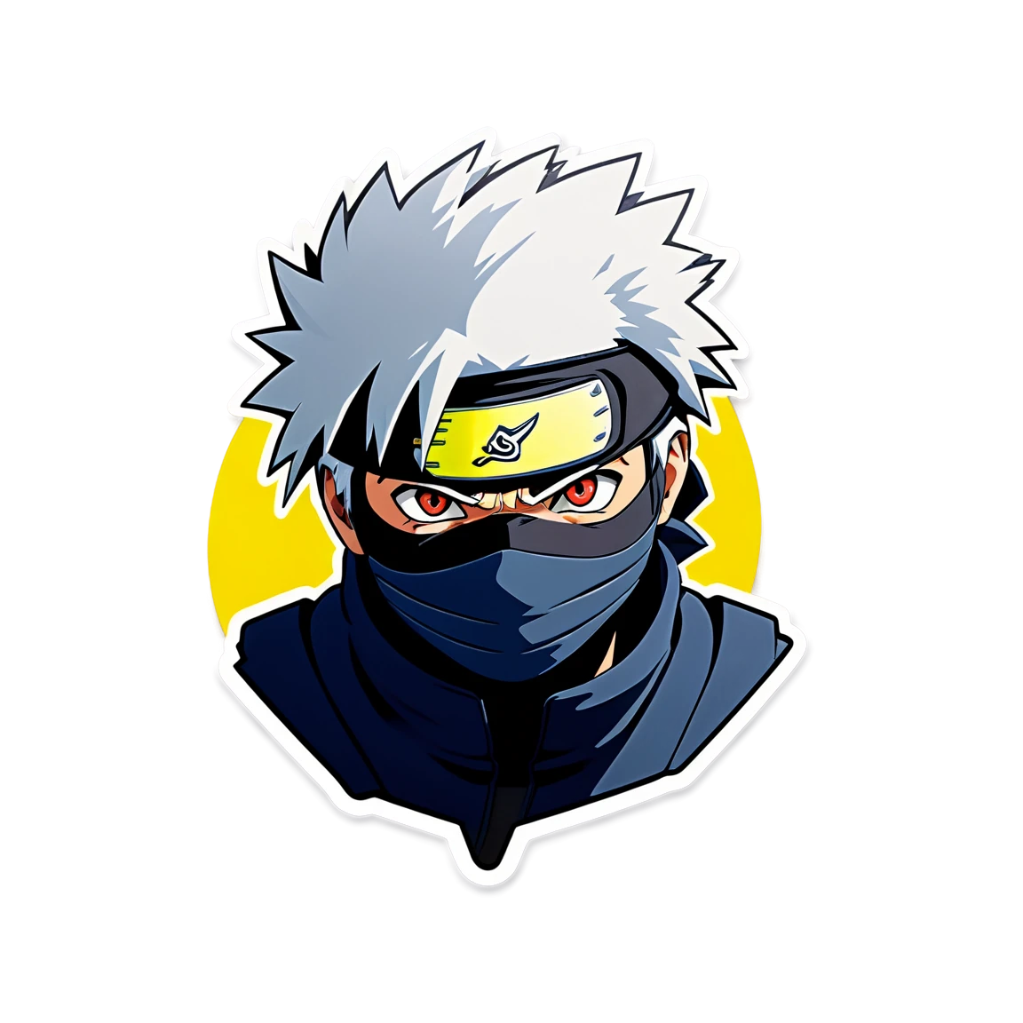 Kakashi with lightning, ninja sticker, Kakashi sticker