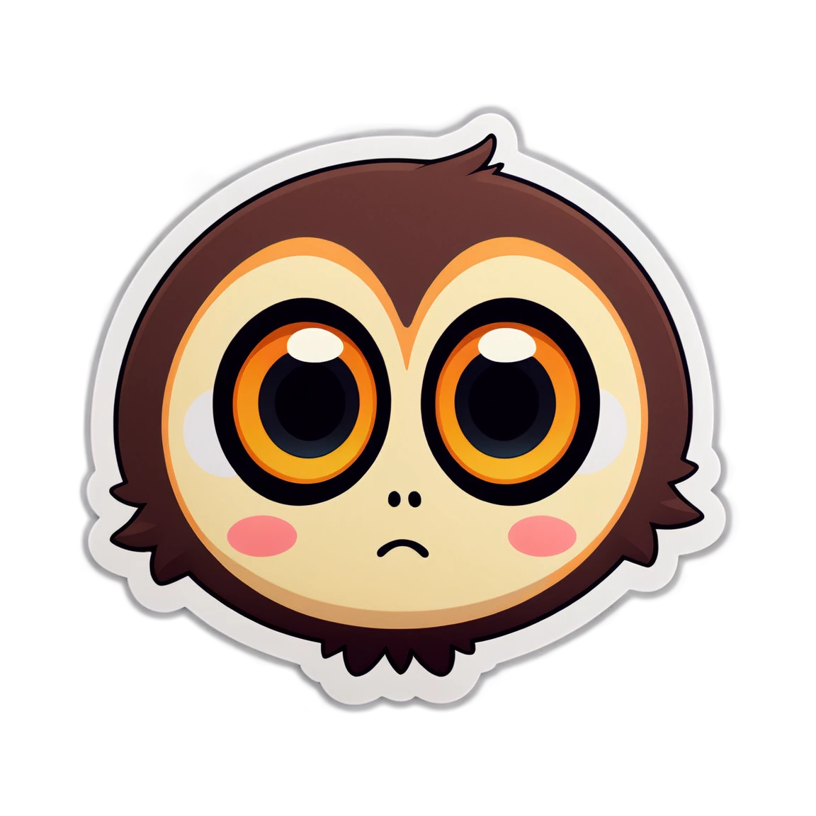 Kawaii sticker with big eyes