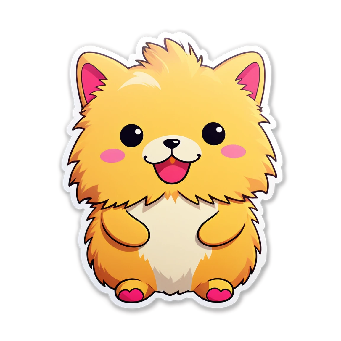 Furry friend kawaii sticker