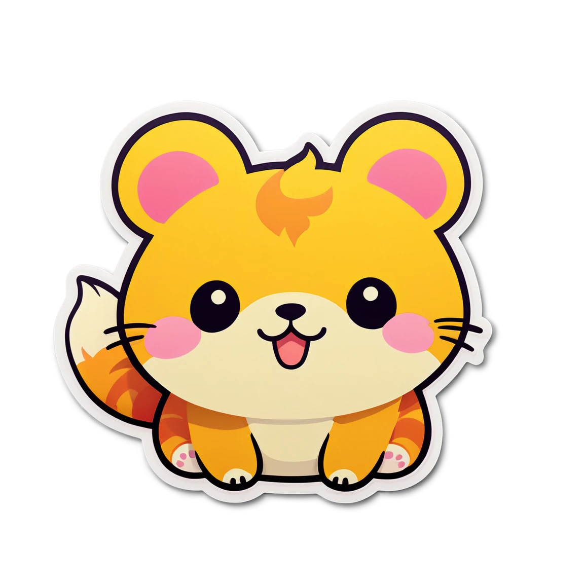 Cute animal kawaii sticker