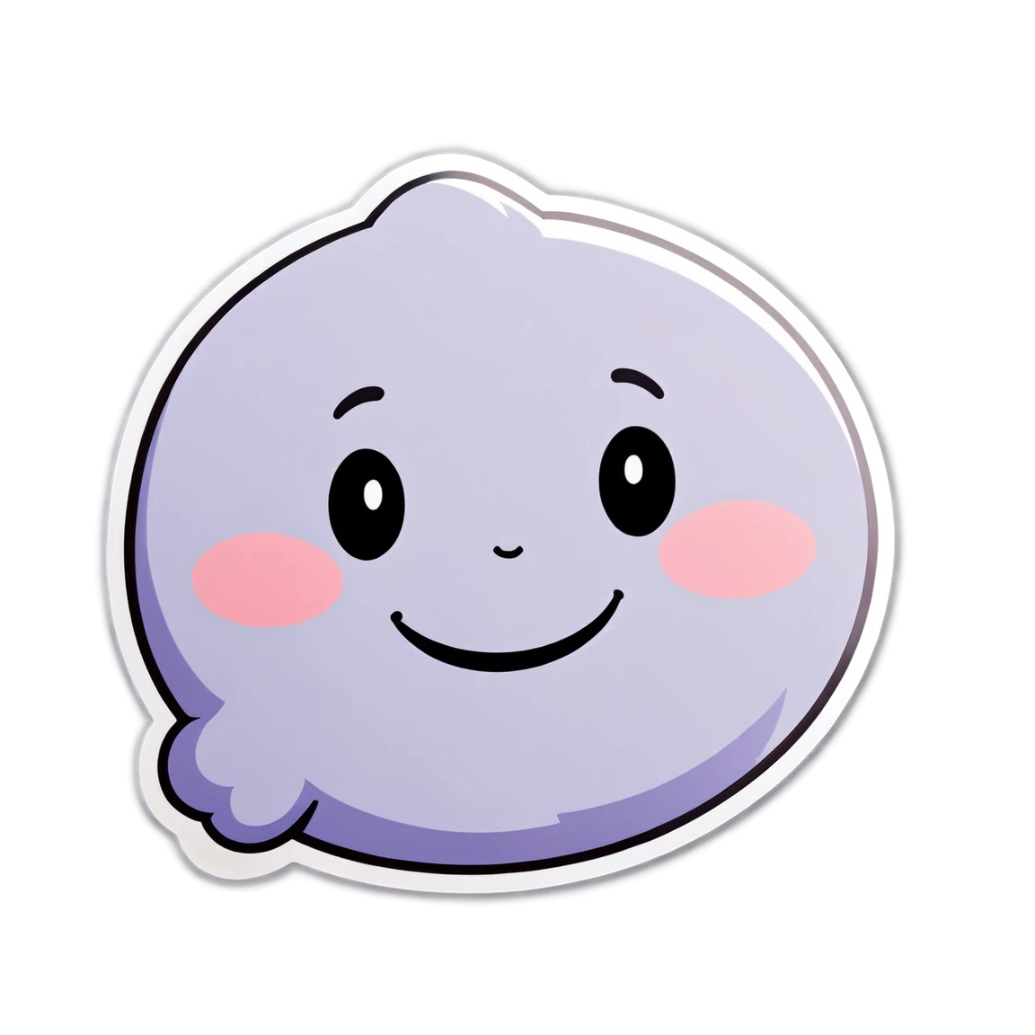 Smiling kawaii sticker