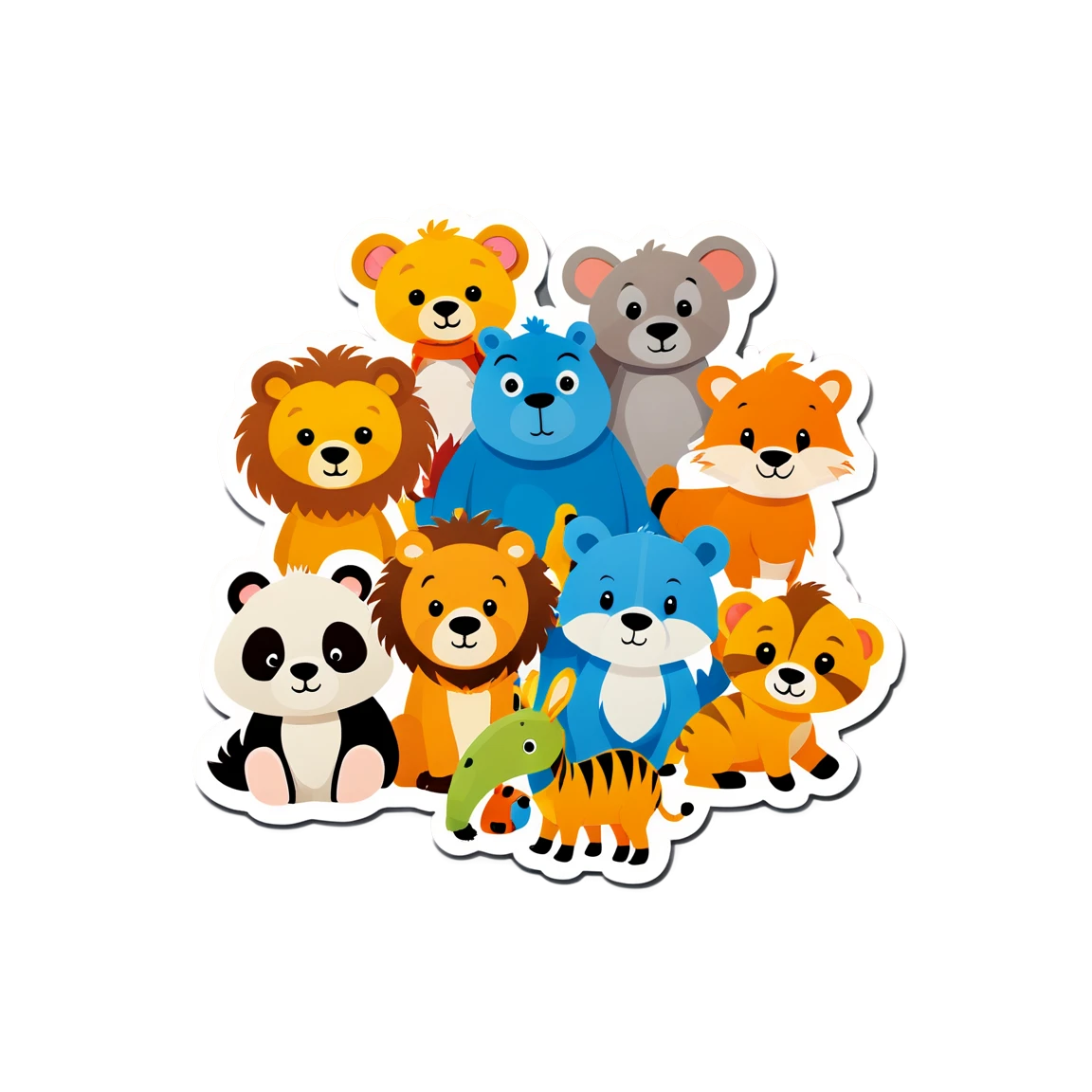 Kids sticker with animals