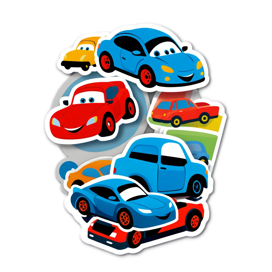 Kids sticker with cars