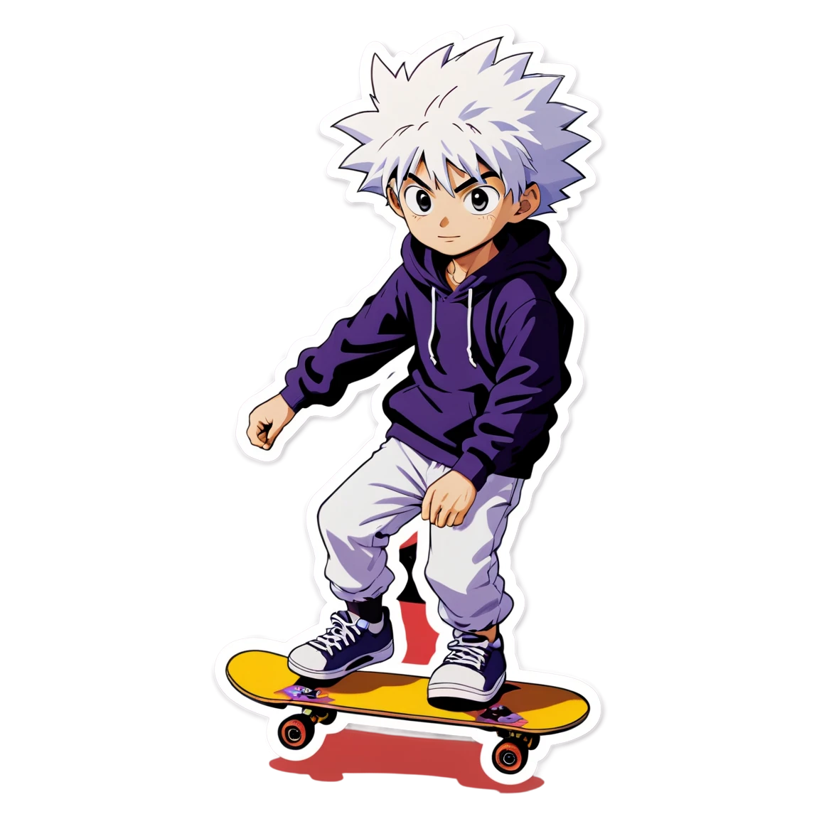 Killua with lightning, anime sticker, Killua sticker