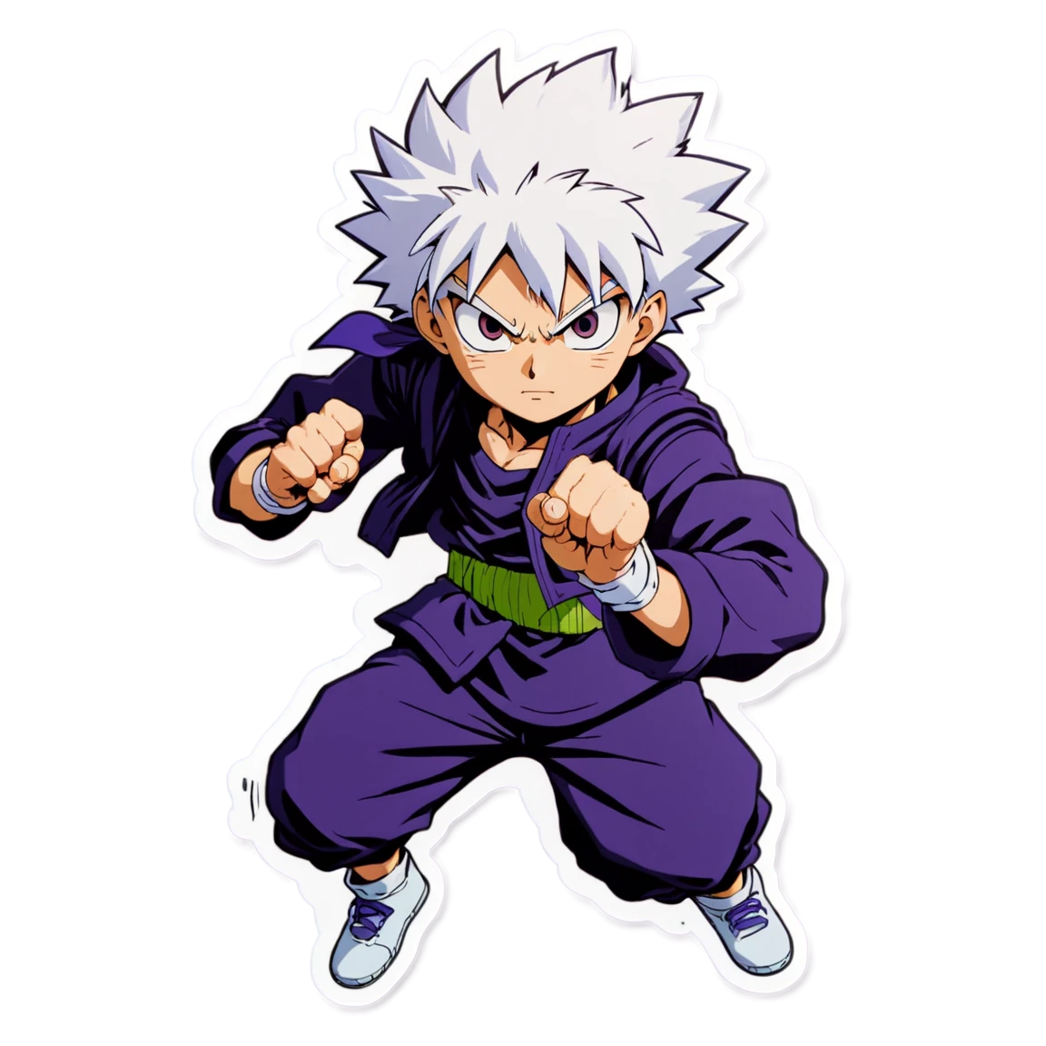 Killua with a yoyo, anime sticker, Killua sticker