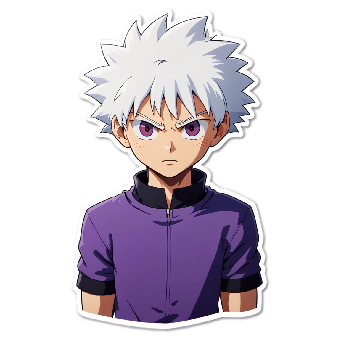 Killua with white hair, anime sticker, Killua sticker