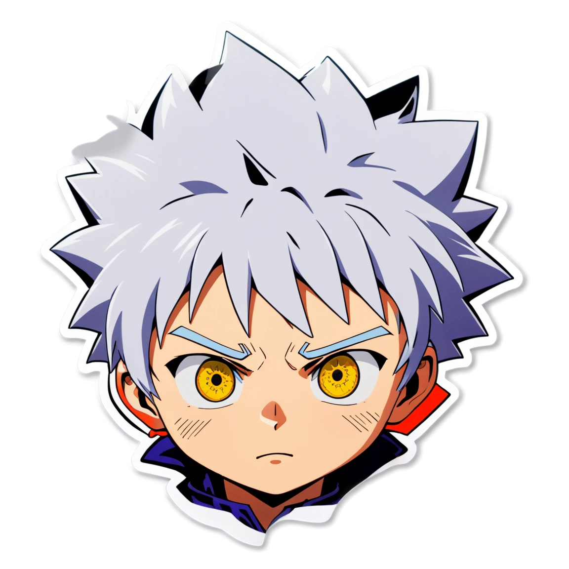 Killua with a determined look, anime sticker, Killua sticker