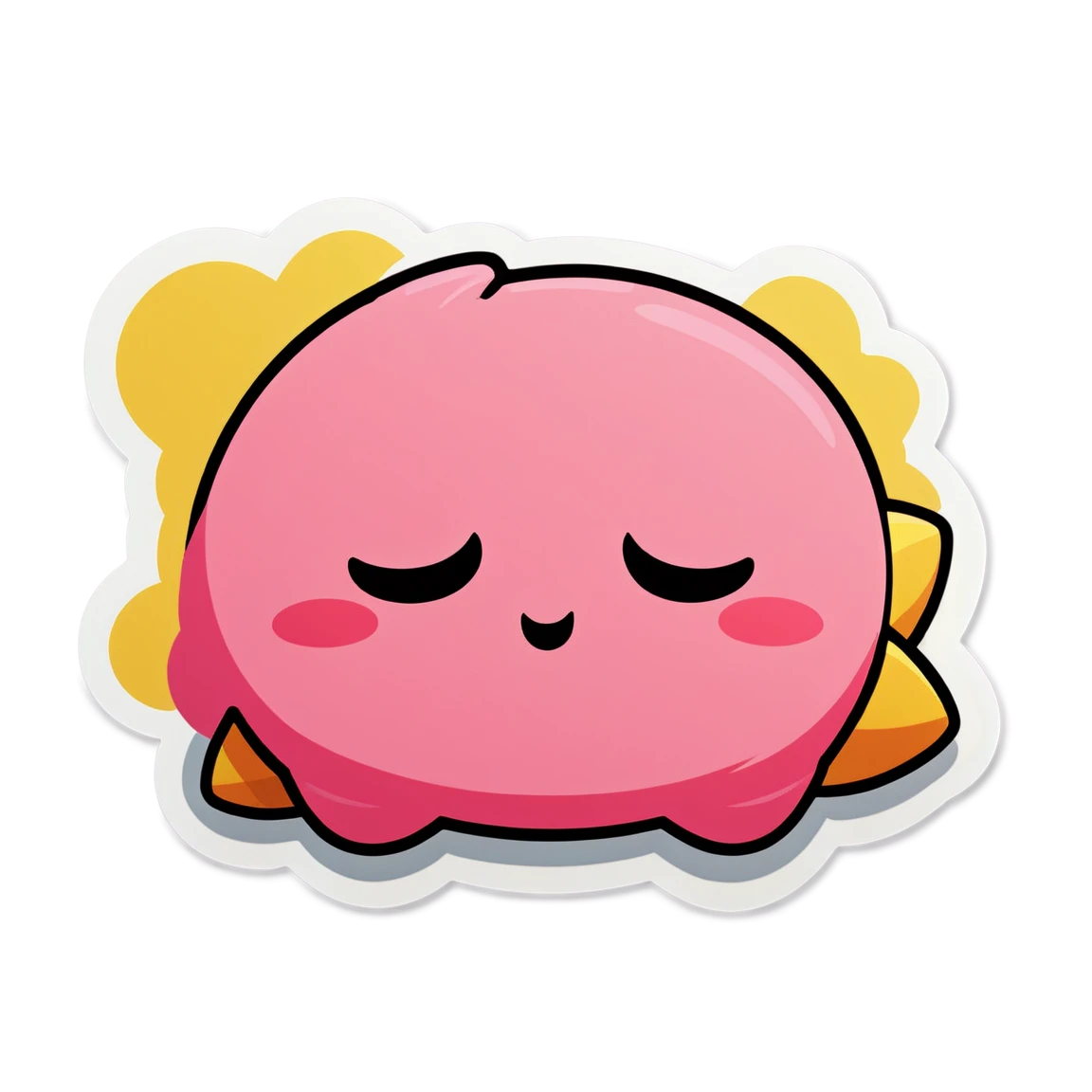 Kirby sleeping, Kirby sticker, cute sticker