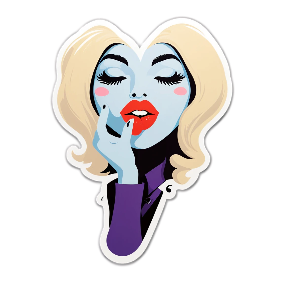 kiss stickers example