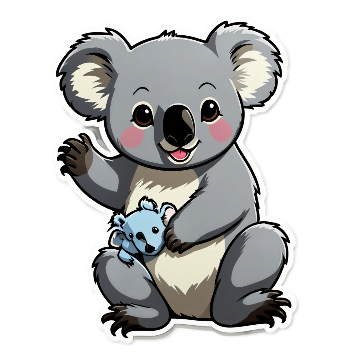 Koala with a baby koala, koala sticker