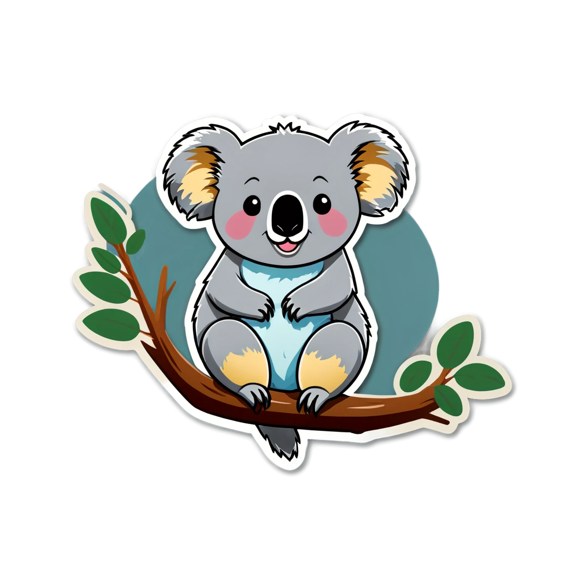 Koala on a branch, koala sticker