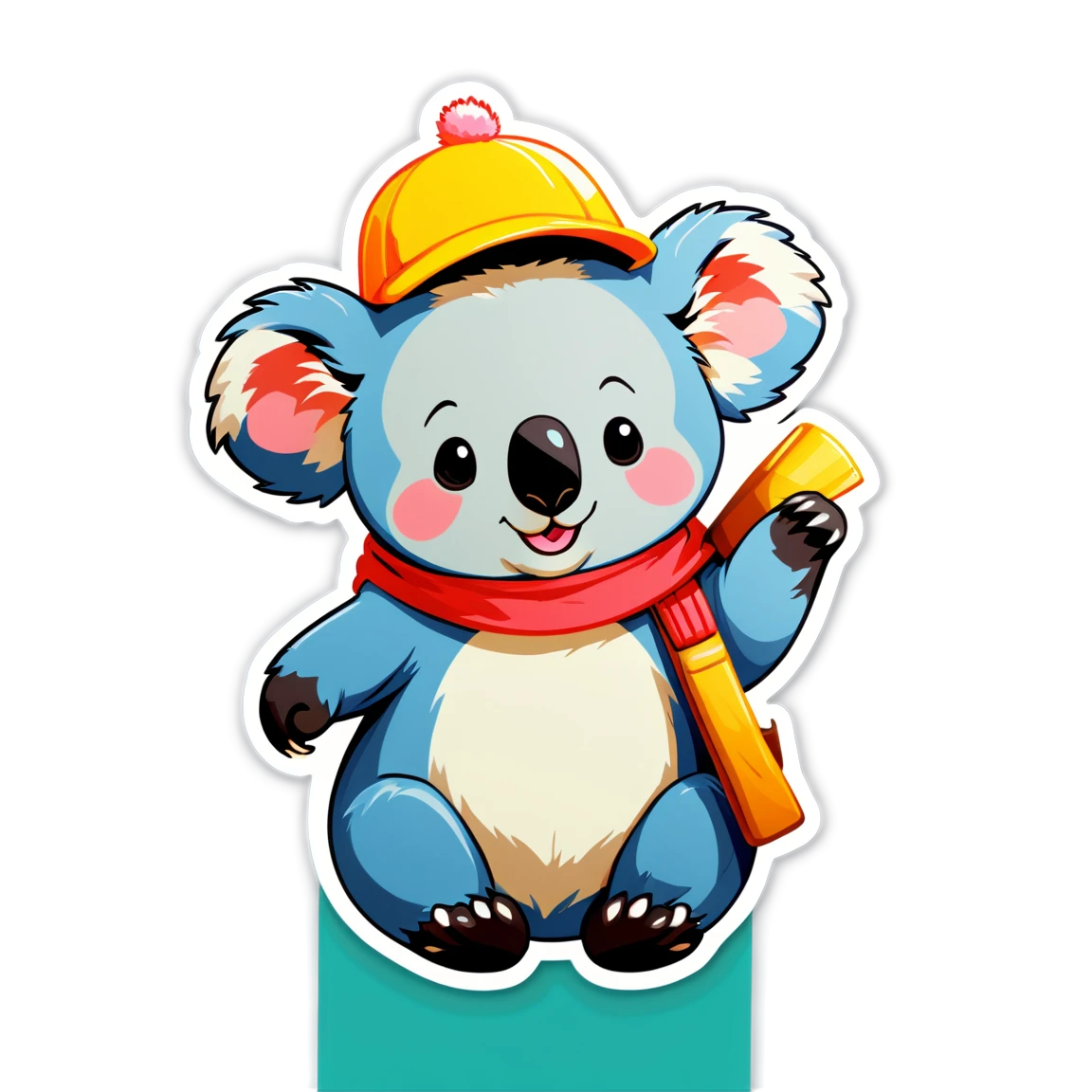 Koala wearing a hat, koala sticker