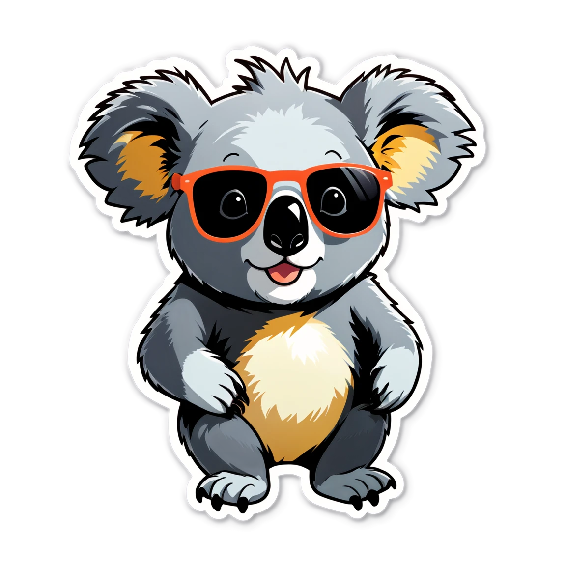 Koala with sunglasses, koala sticker