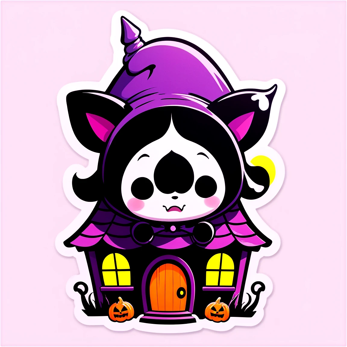 Kuromi in a haunted house