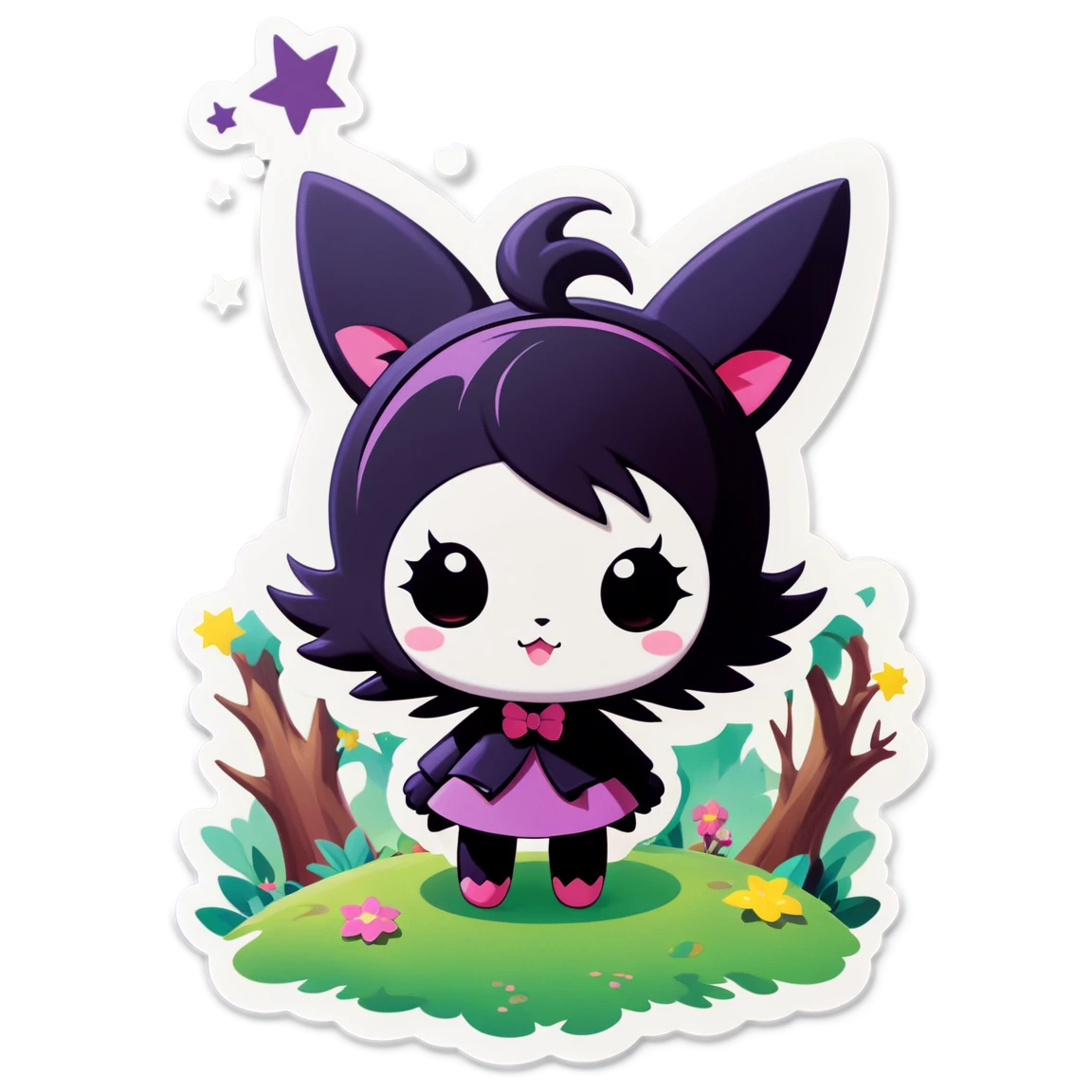 Kuromi in a magical forest